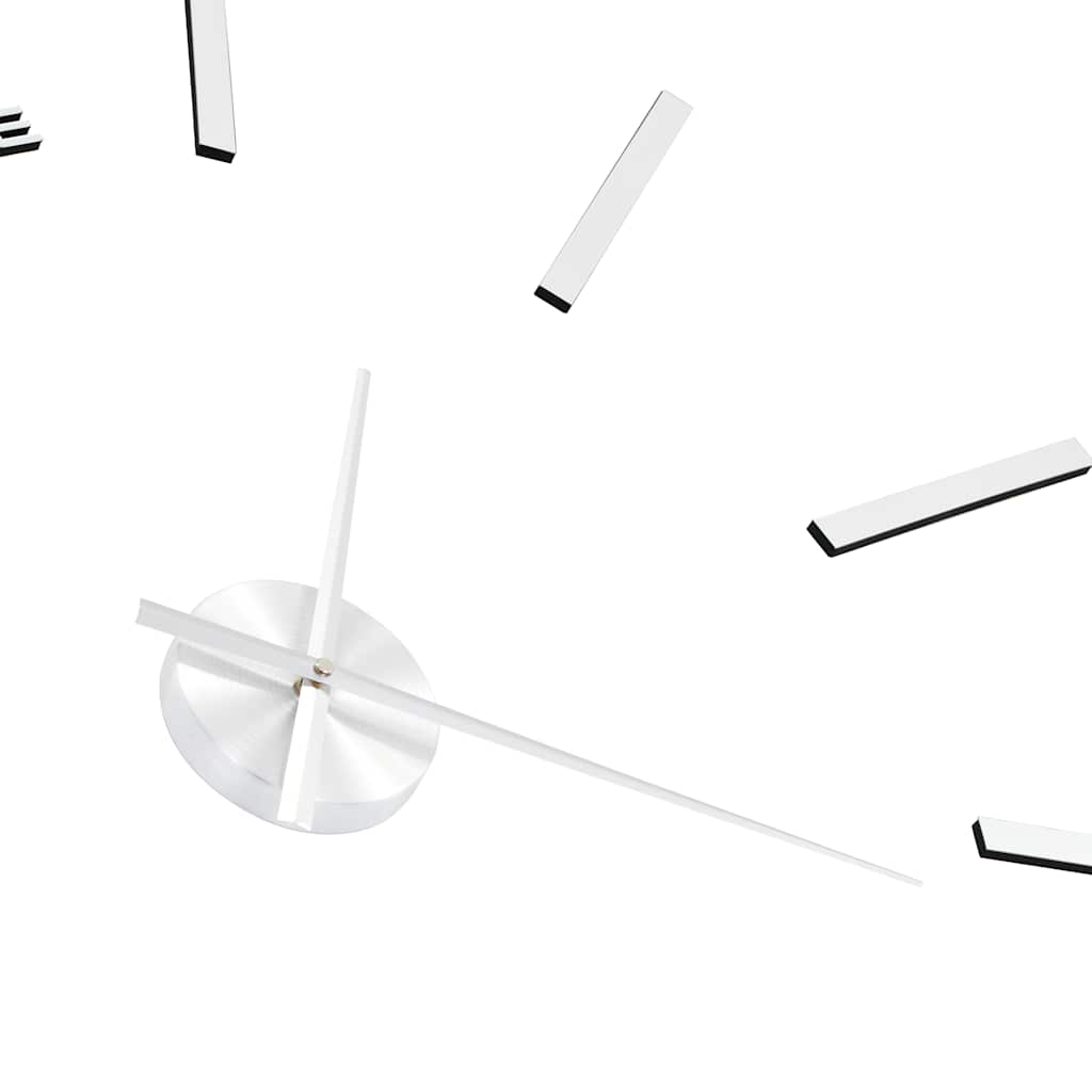 modern küllemű ezüstszínű 3D falióra, 100 cm XXL méret