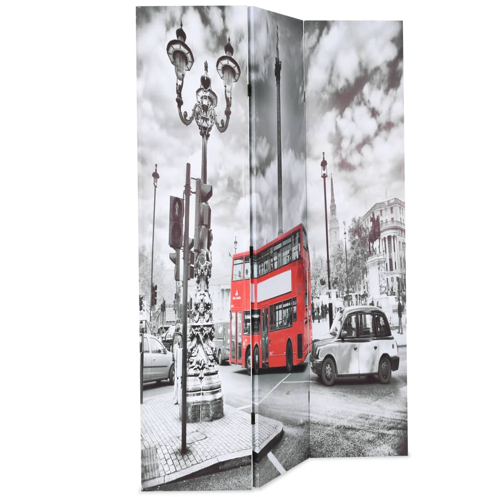 fekete-fehér londoni busz mintás paraván 120 x 170 cm