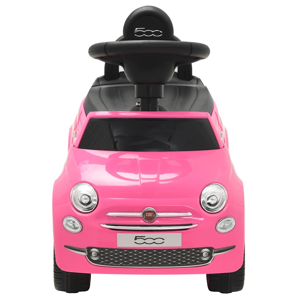 rózsaszín ráülős Fiat 500 játékautó