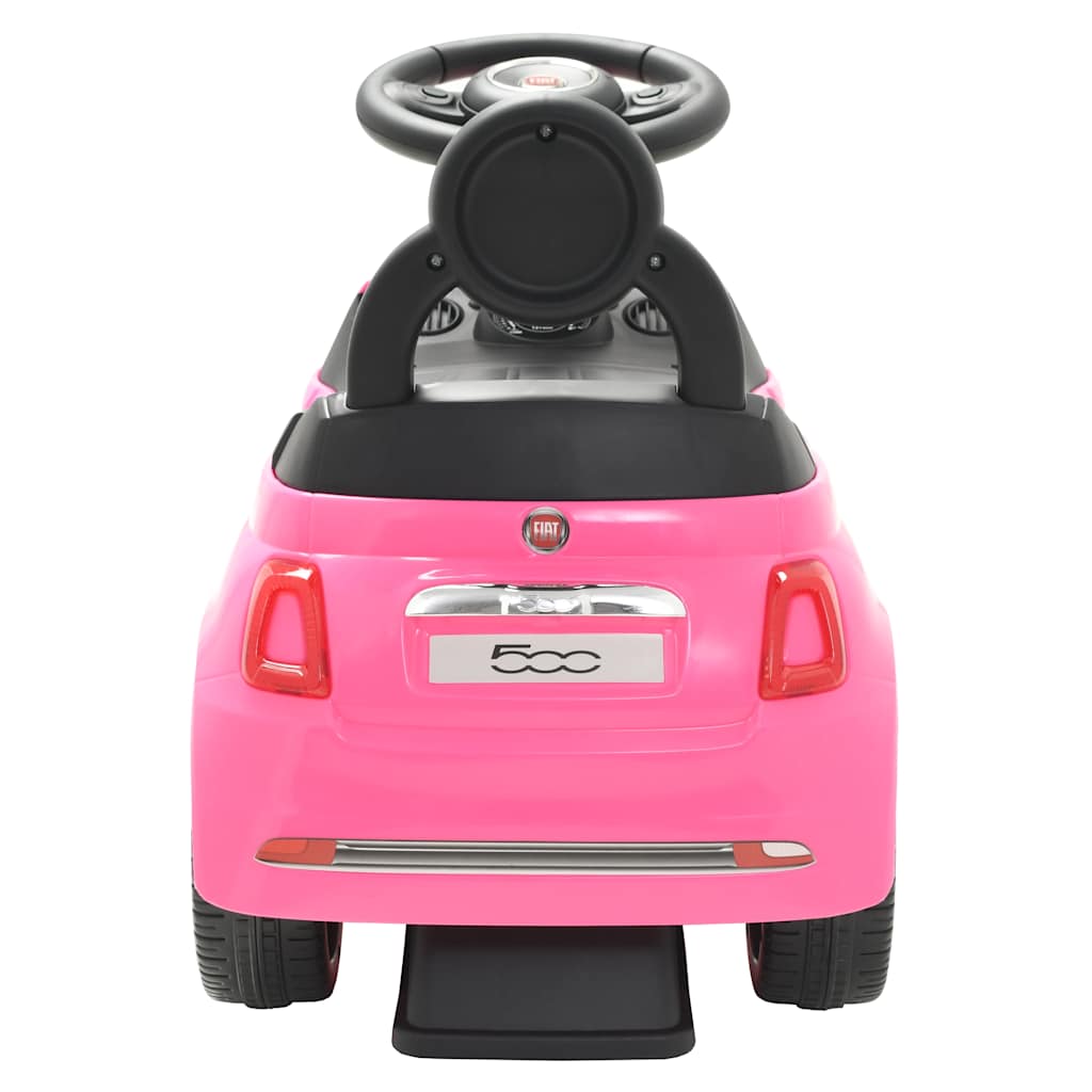 rózsaszín ráülős Fiat 500 játékautó