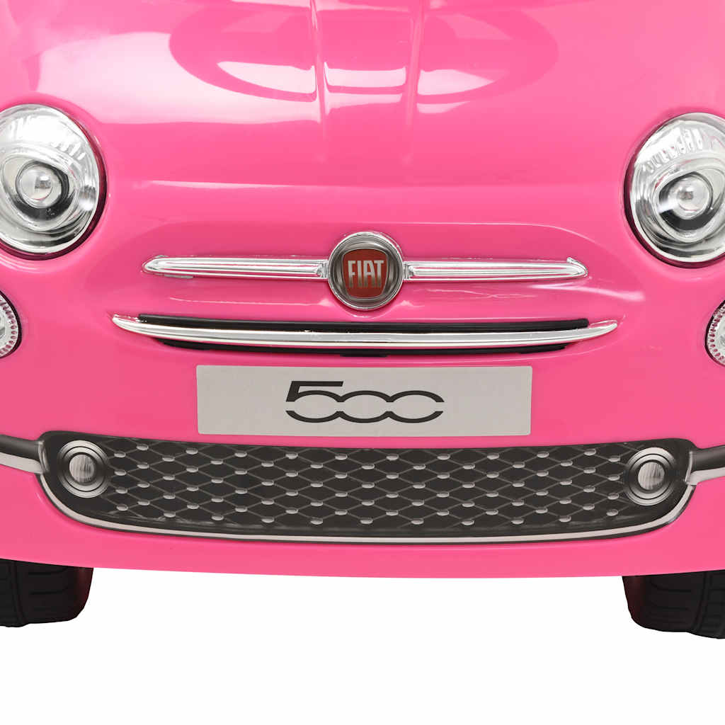 rózsaszín ráülős Fiat 500 játékautó
