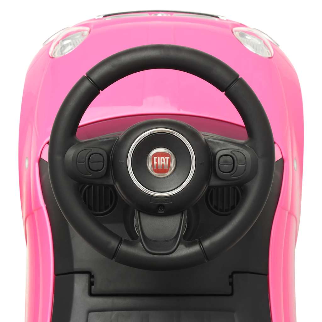 rózsaszín ráülős Fiat 500 játékautó