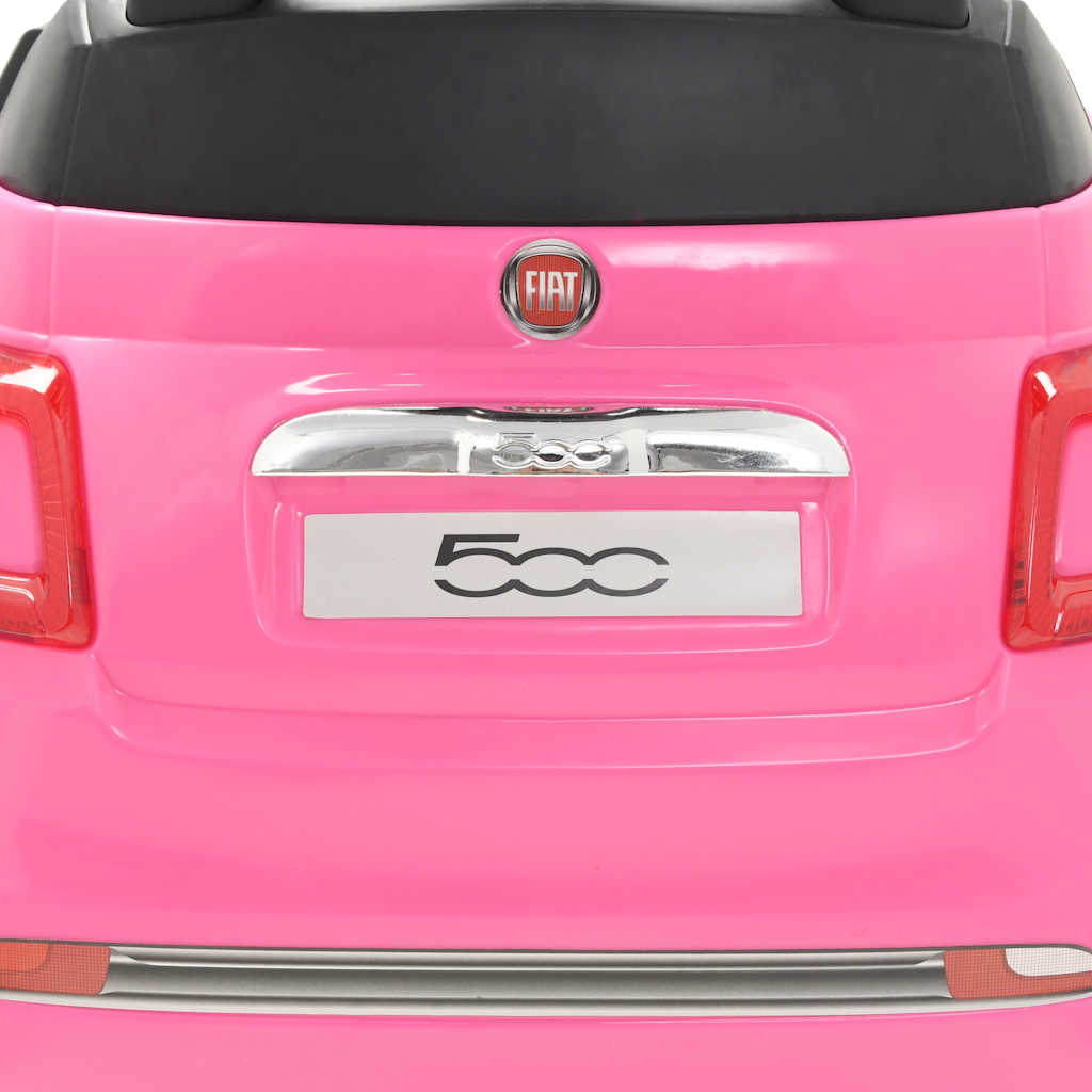rózsaszín ráülős Fiat 500 játékautó