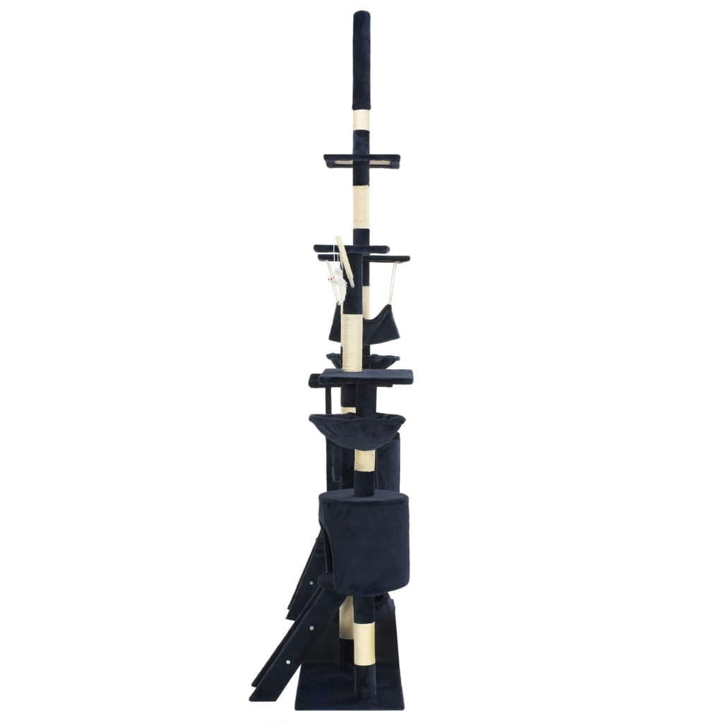 kék macskabútor szizál kaparófákkal 230-250 cm