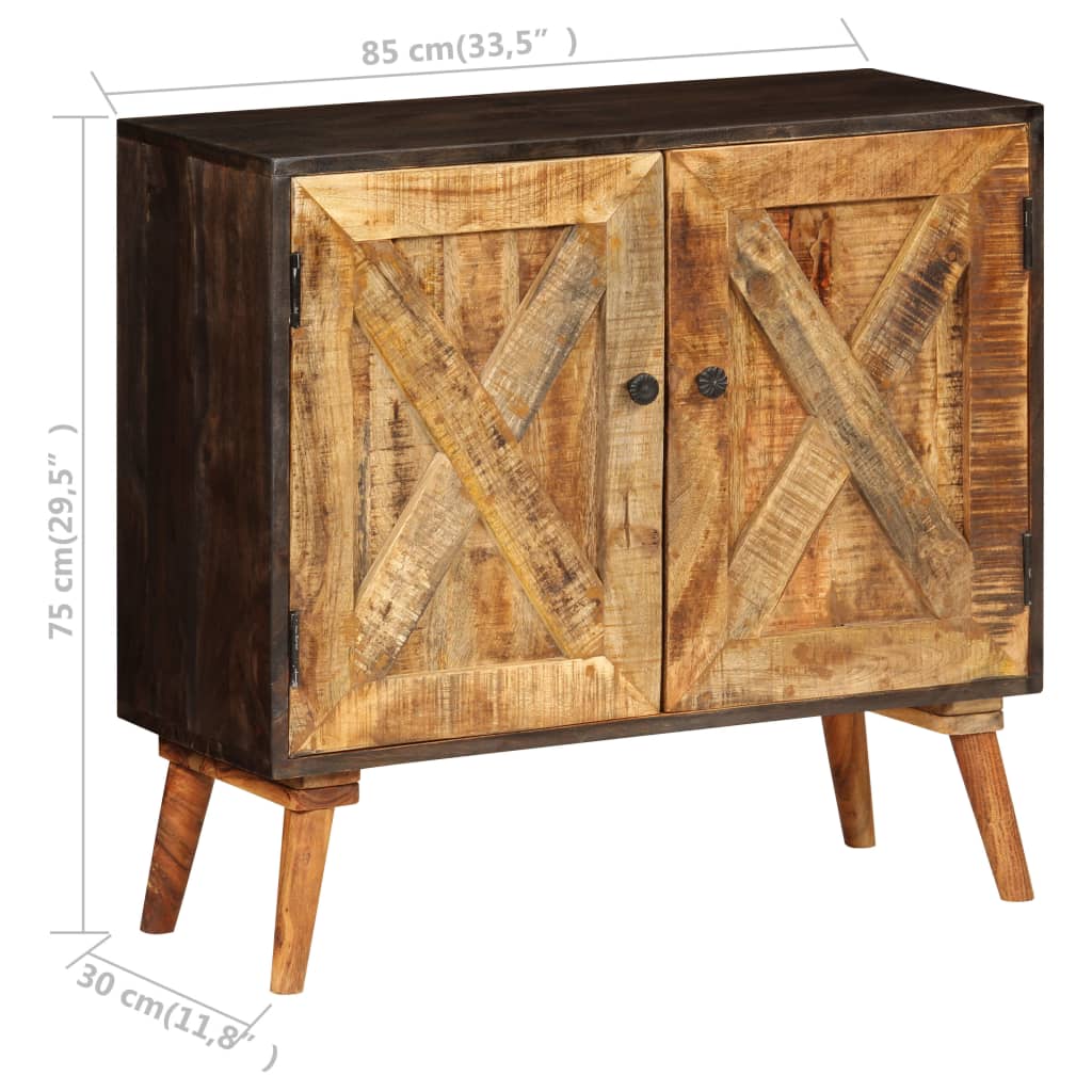tömör mangófa tálalószekrény 85 x 30 x 75 cm