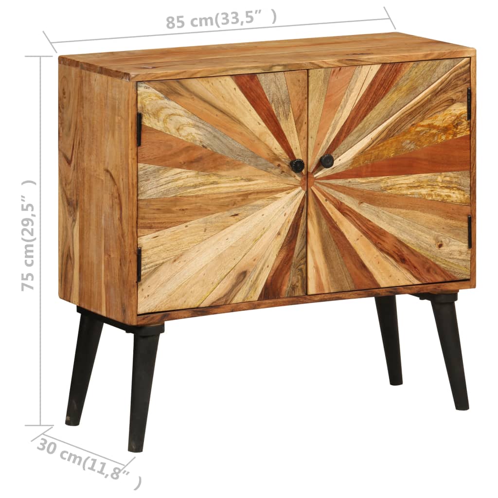 tömör mangófa tálalószekrény 85 x 30 x 75 cm