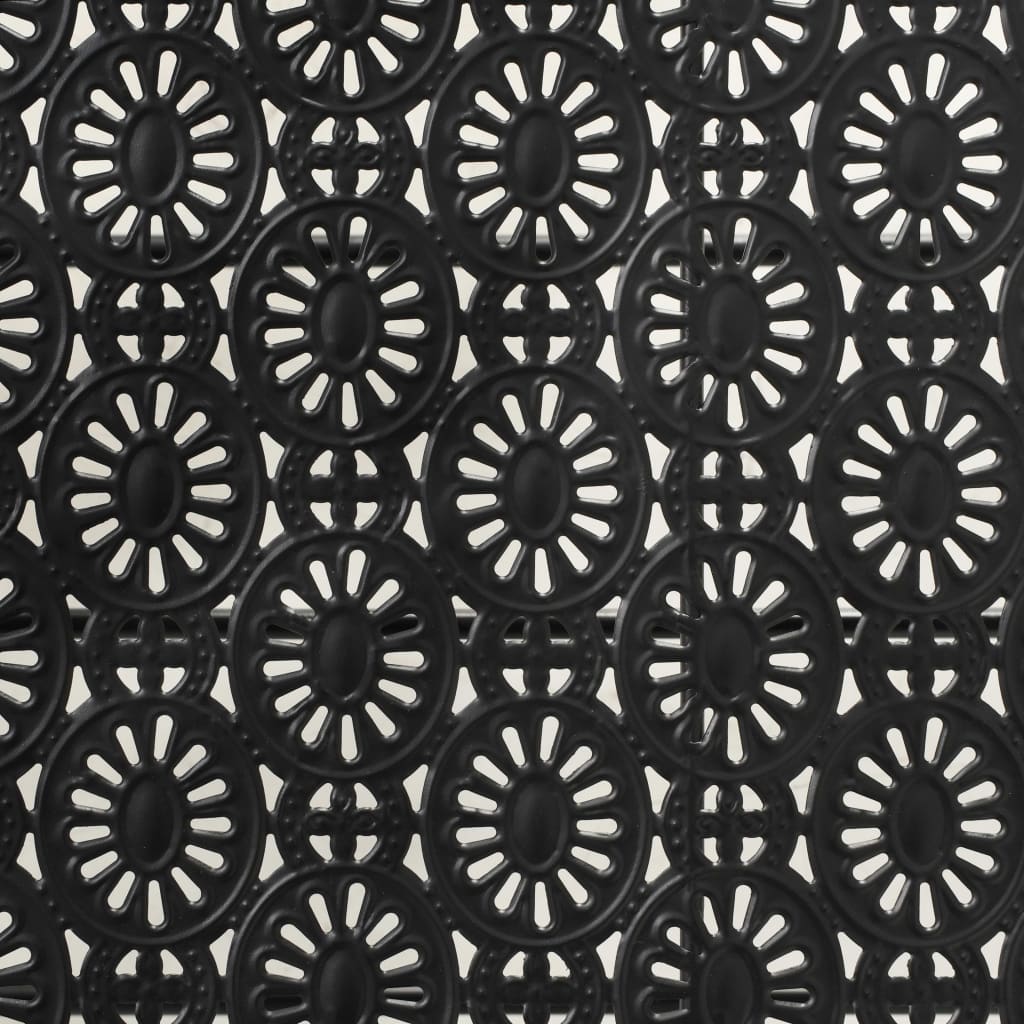 vintage összecsukható fekete fém dohányzóasztal 100x50x45 cm