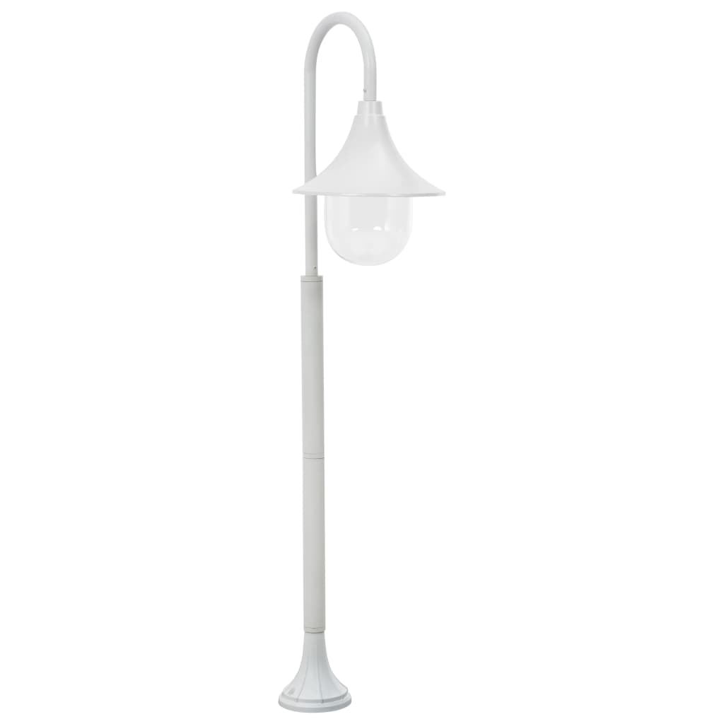 fehér alumínium kerti állólámpa, E27, 120 cm