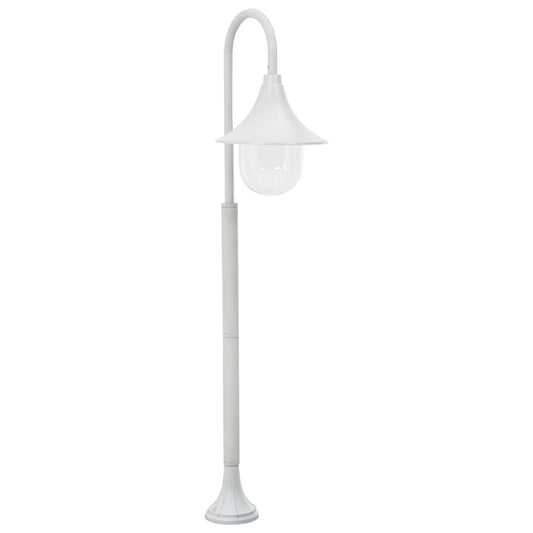 fehér alumínium kerti állólámpa, E27, 120 cm