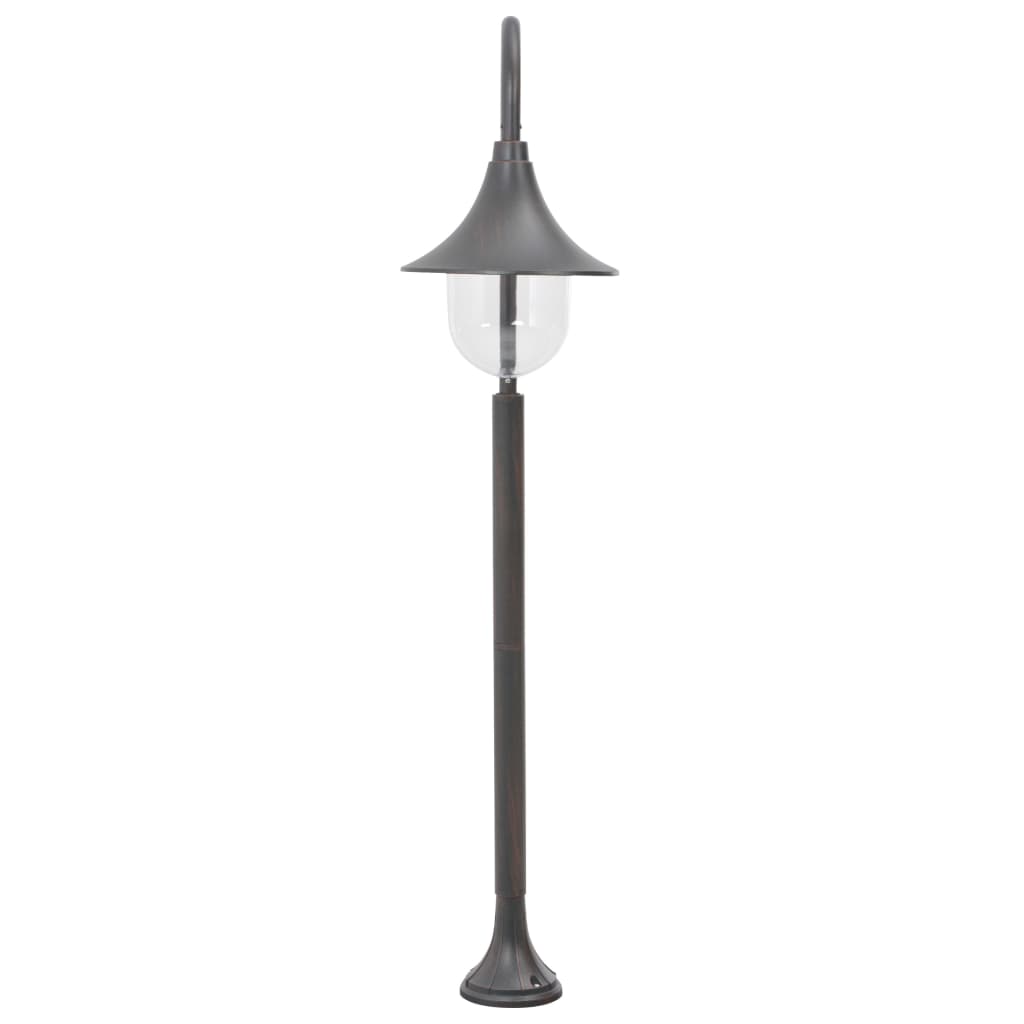 bronzszínű alumínium kerti állólámpa, E27, 120 cm