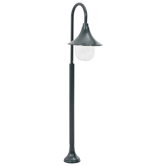 sötétzöld alumínium kerti állólámpa, E27, 120 cm