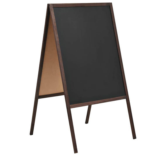szabadon álló kétoldalas cédrusfa iskolatábla 60 x 80 cm