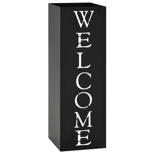 fekete acél esernyőtartó "WELCOME" felirattal
