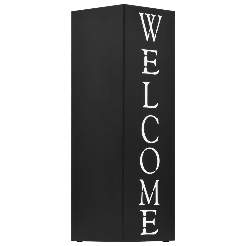 fekete acél esernyőtartó "WELCOME" felirattal