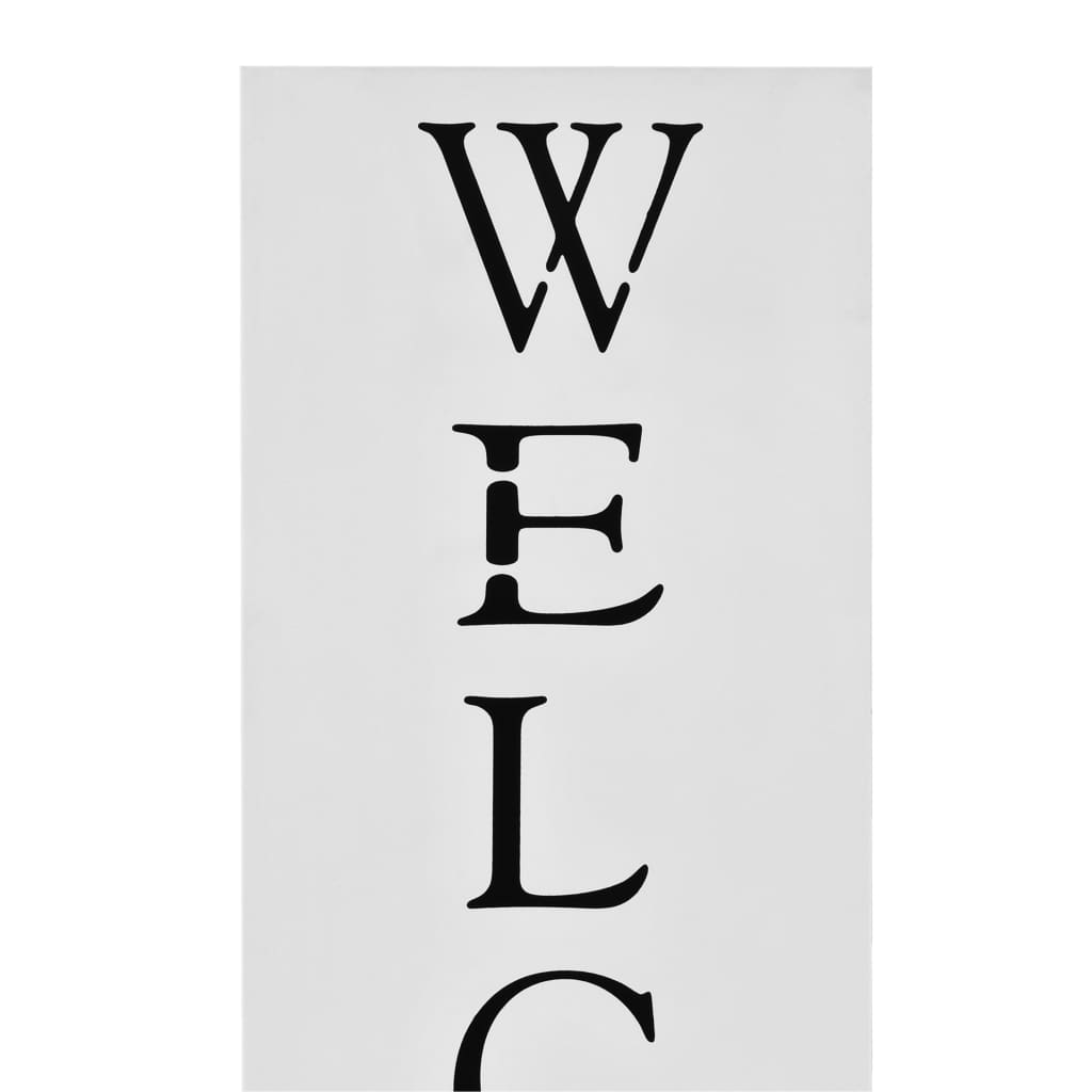 fehér acél esernyőtartó "WELCOME" felirattal