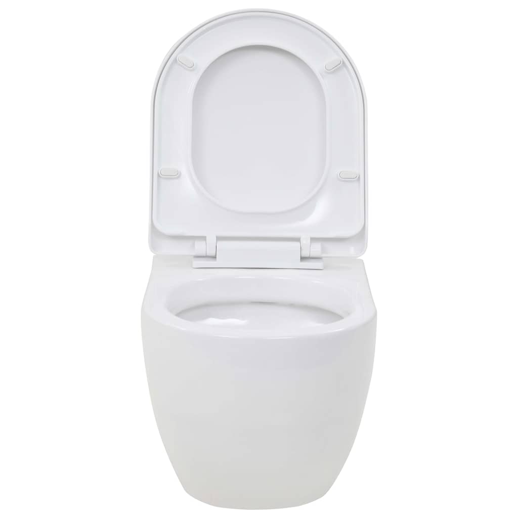 fehér kerámia fali WC csésze