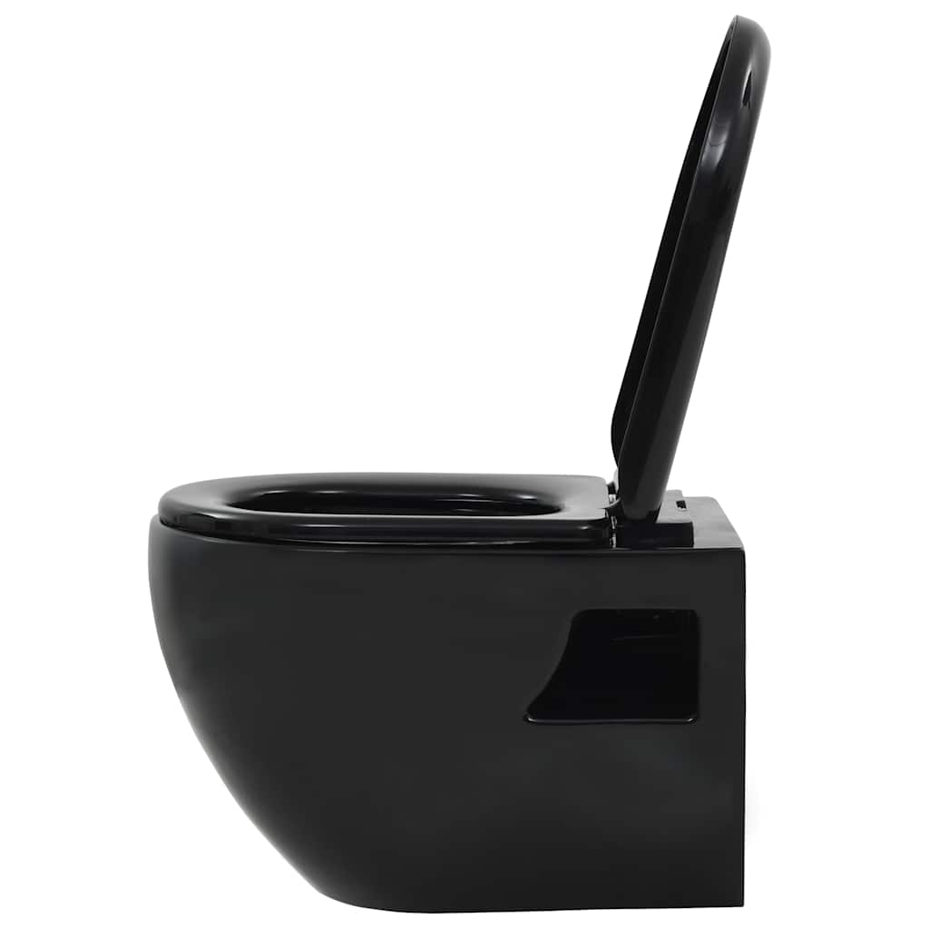 fekete kerámia fali WC csésze