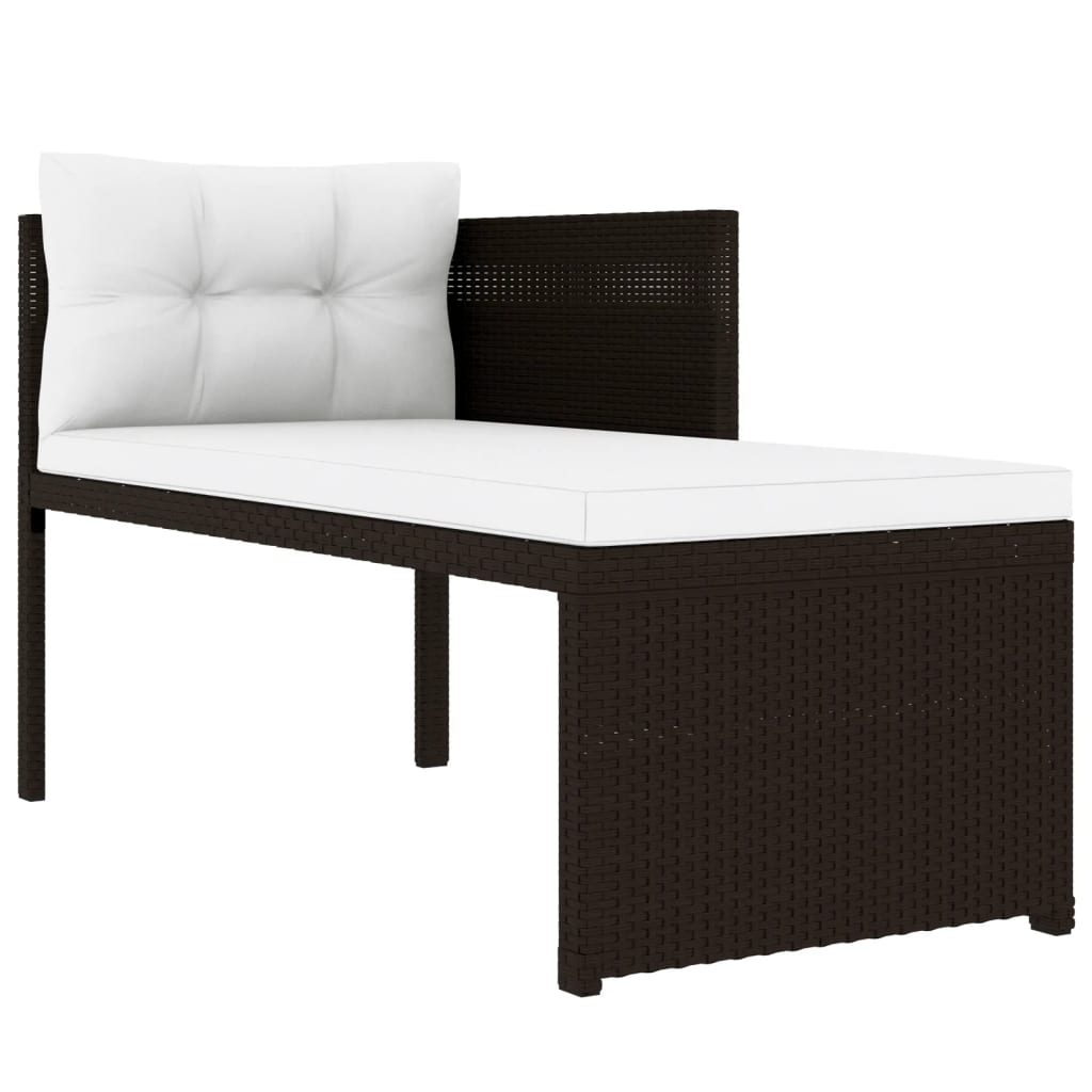 4 részes barna polyrattan kerti társalgó szett