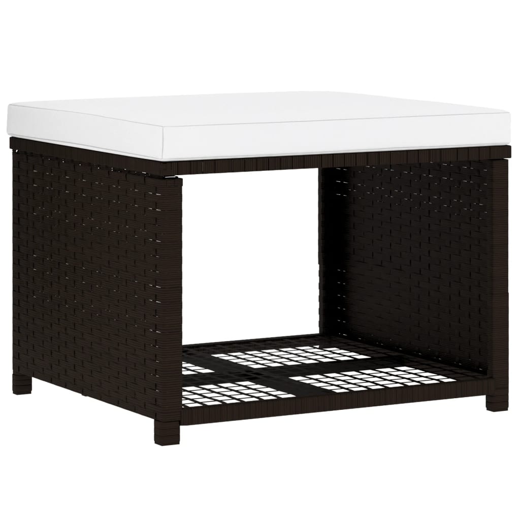 4 részes barna polyrattan kerti társalgó szett