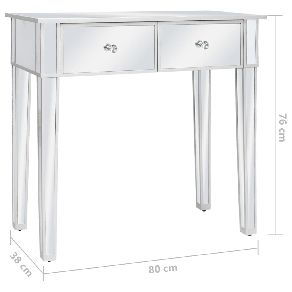 tükrös MDF / üveg öltözőasztal ülőkével