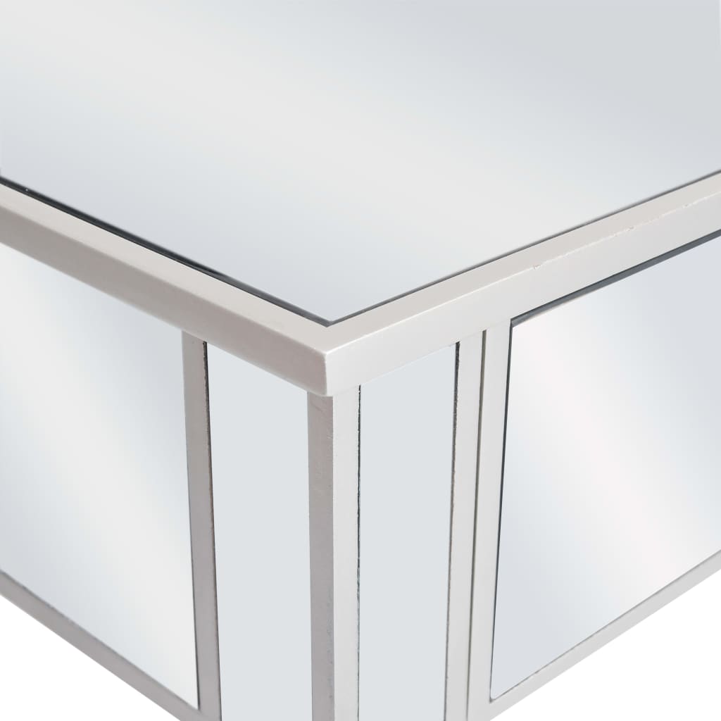 tükrös MDF / üveg öltözőasztal ülőkével