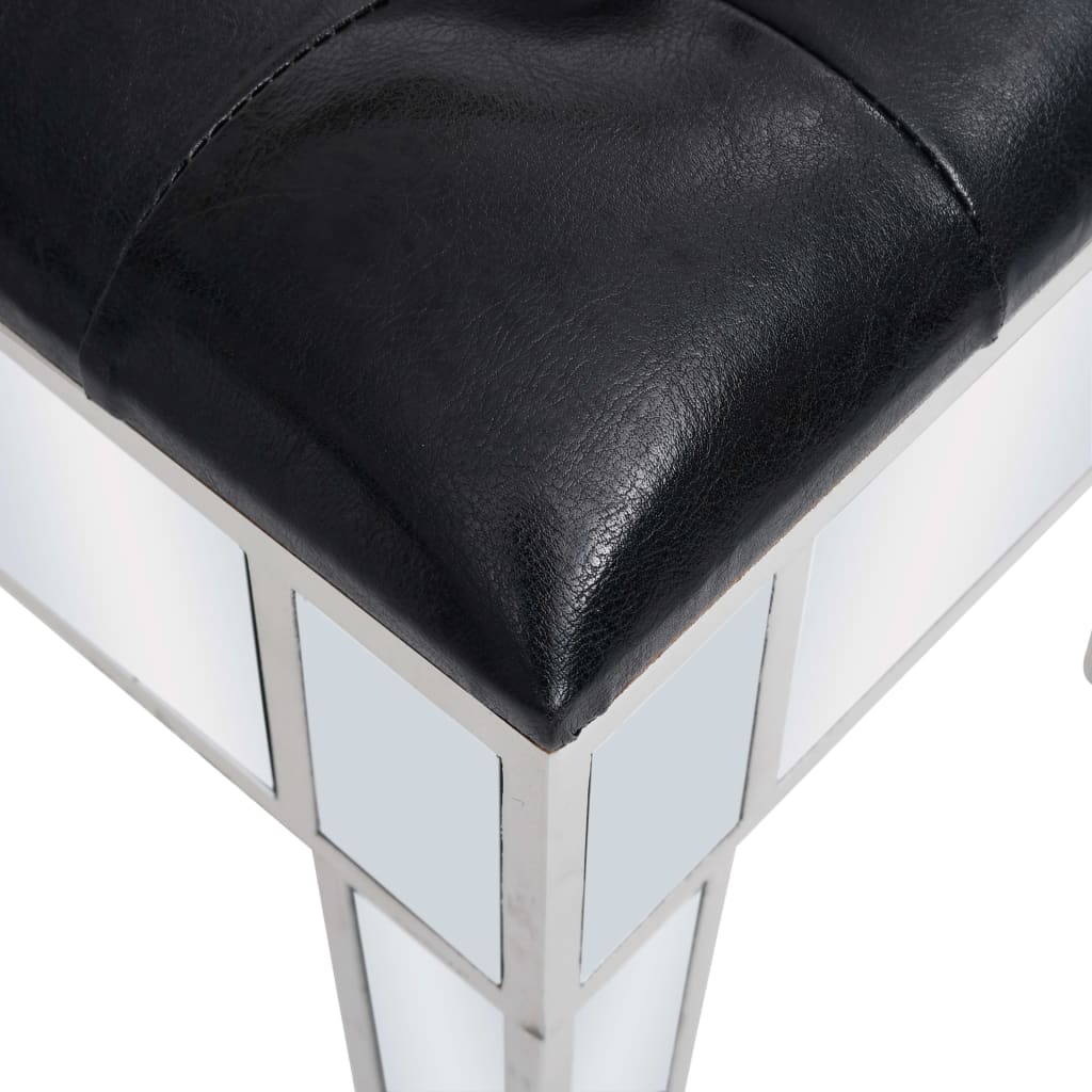 tükrös MDF / üveg öltözőasztal ülőkével