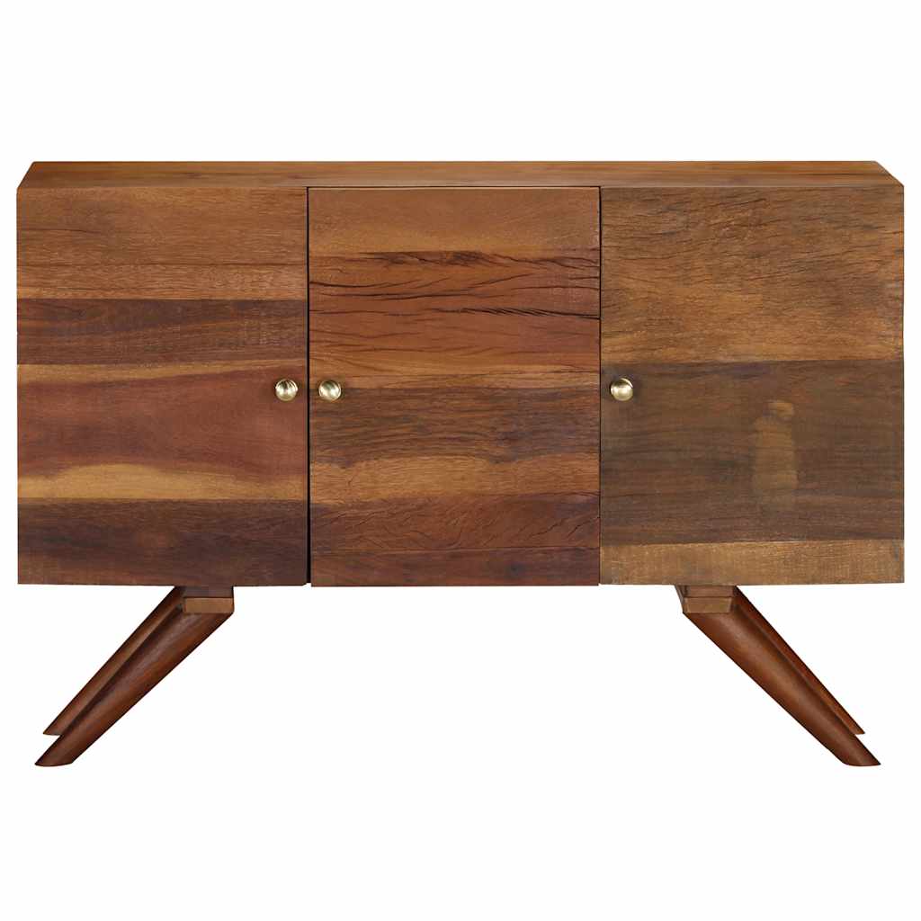 barna tömör újrahasznosított fa tálalószekrény 110 x 30 x 75 cm