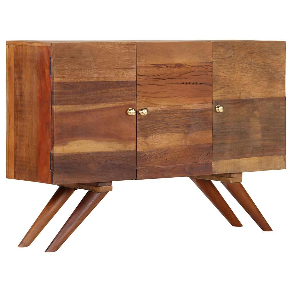 barna tömör újrahasznosított fa tálalószekrény 110 x 30 x 75 cm