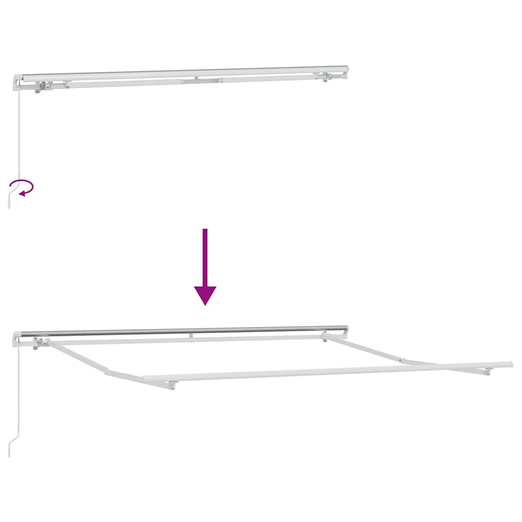 Napernyő keret Fehér 300 x 250 cm Alumínium