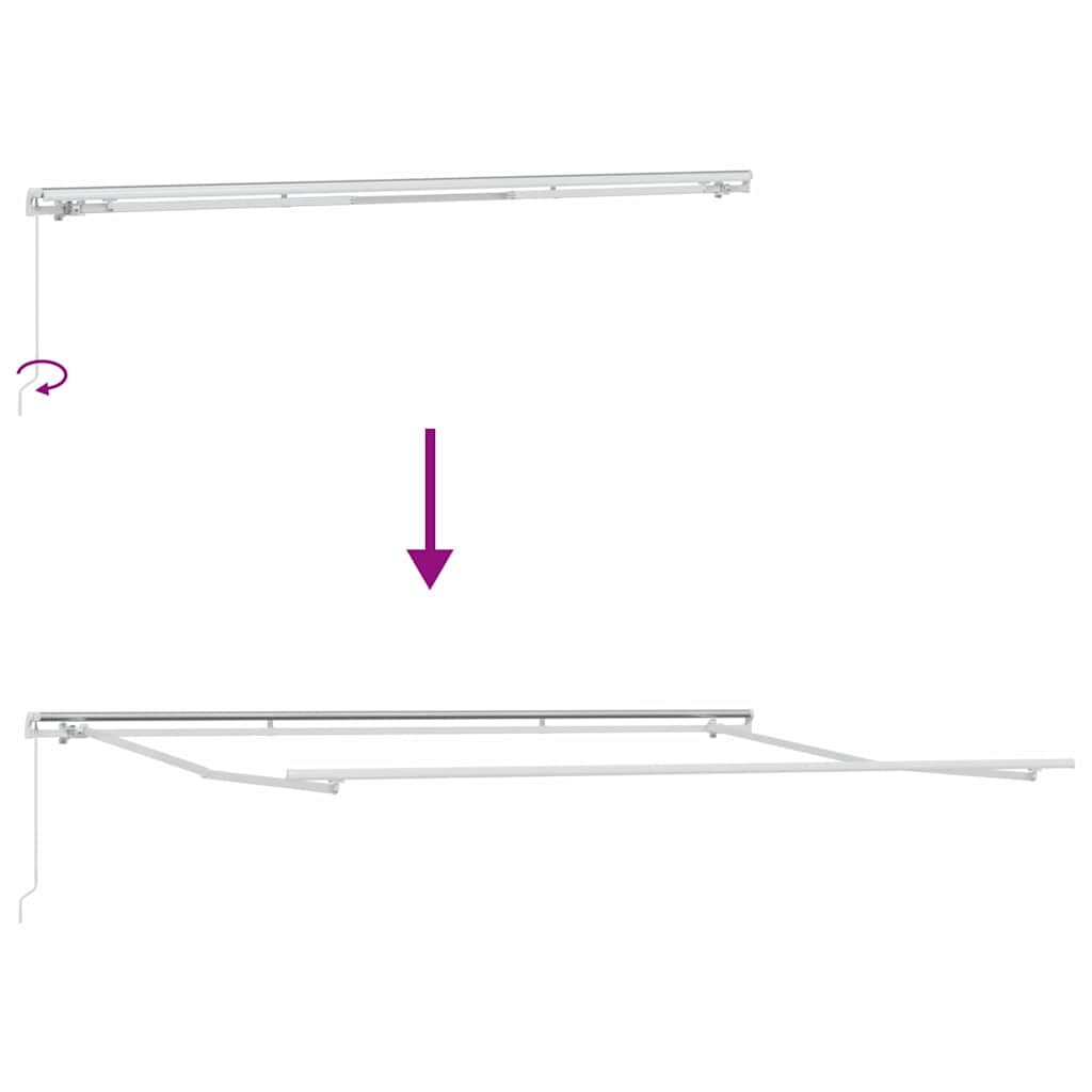 Napernyő keret Fehér 400 × 300 cm Alumínium