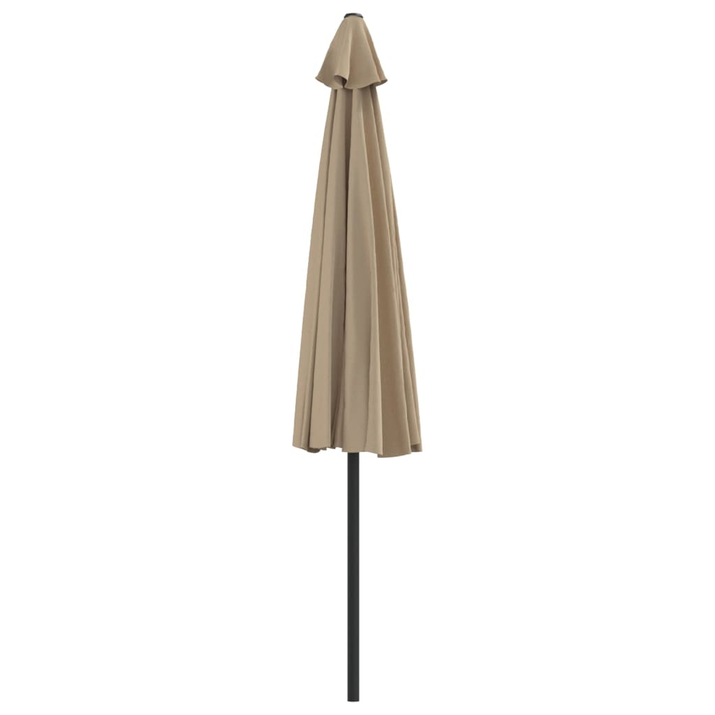 tópszínű féloldalas erkély napernyő alumíniumrúddal 300x155 cm
