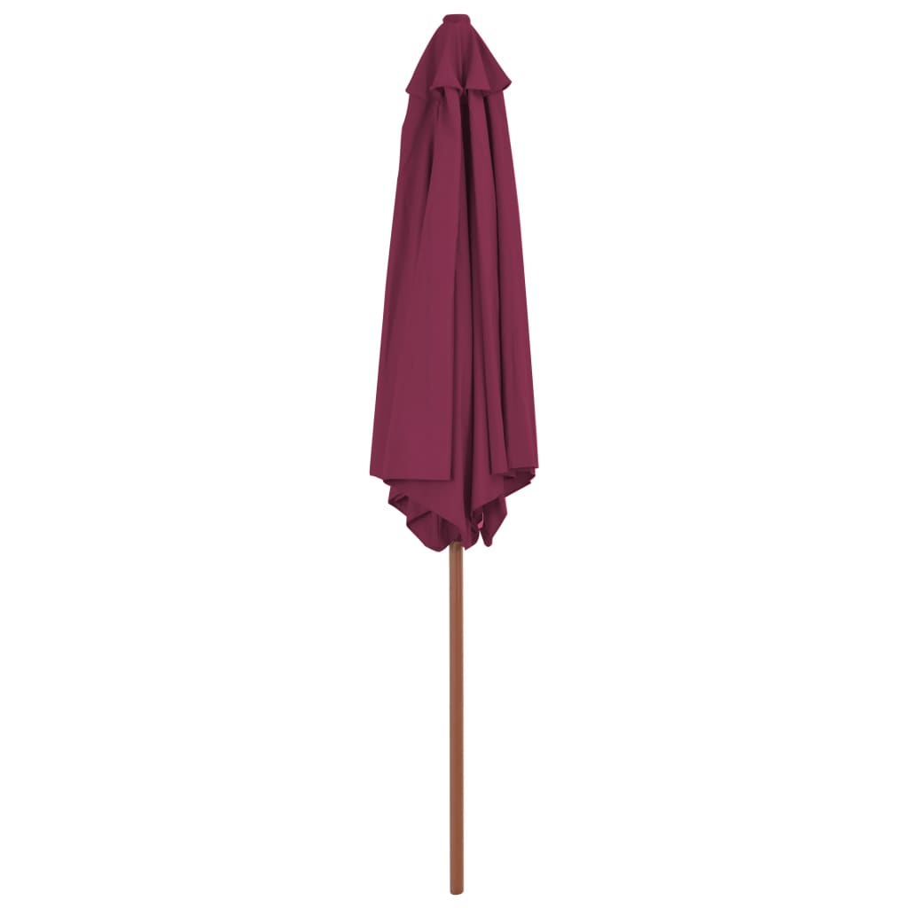 bordó kültéri napernyő farúddal 270 cm