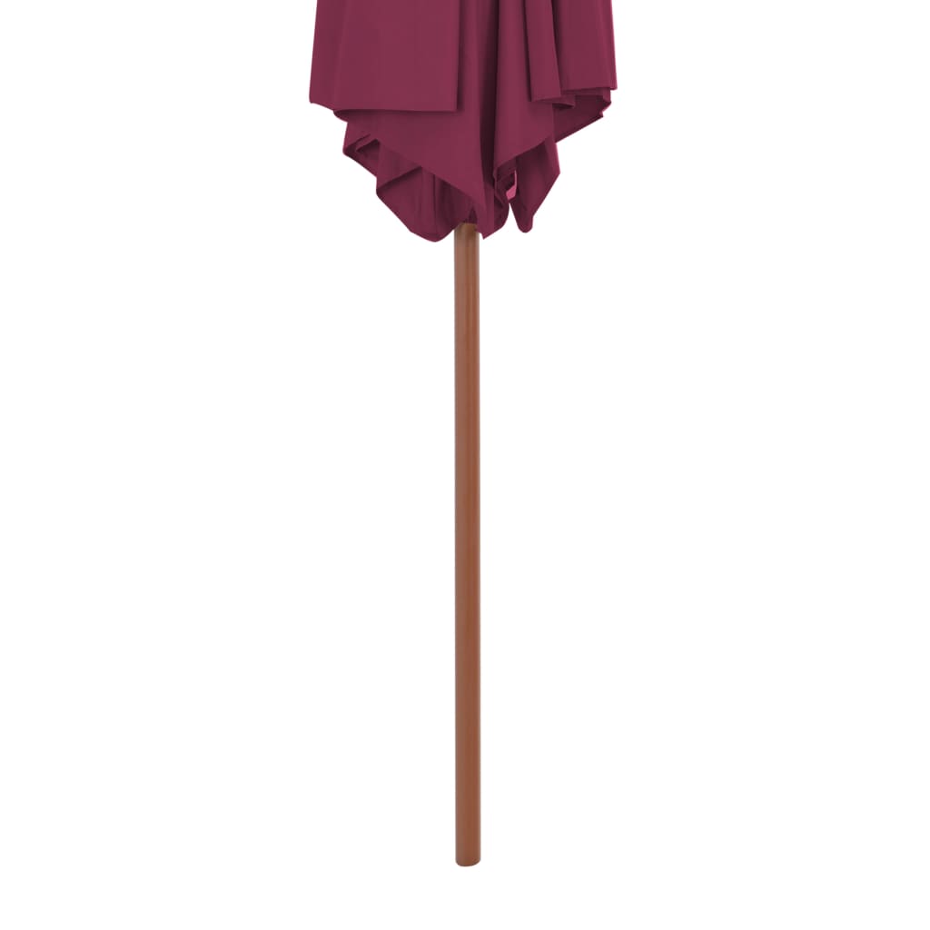 bordó kültéri napernyő farúddal 270 cm