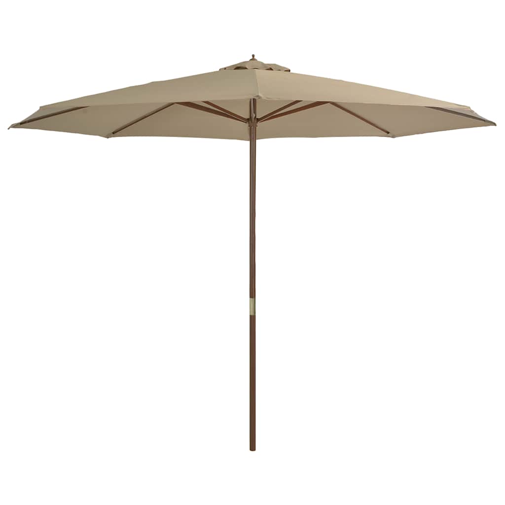 tópszínű kültéri napernyő farúddal 350 cm