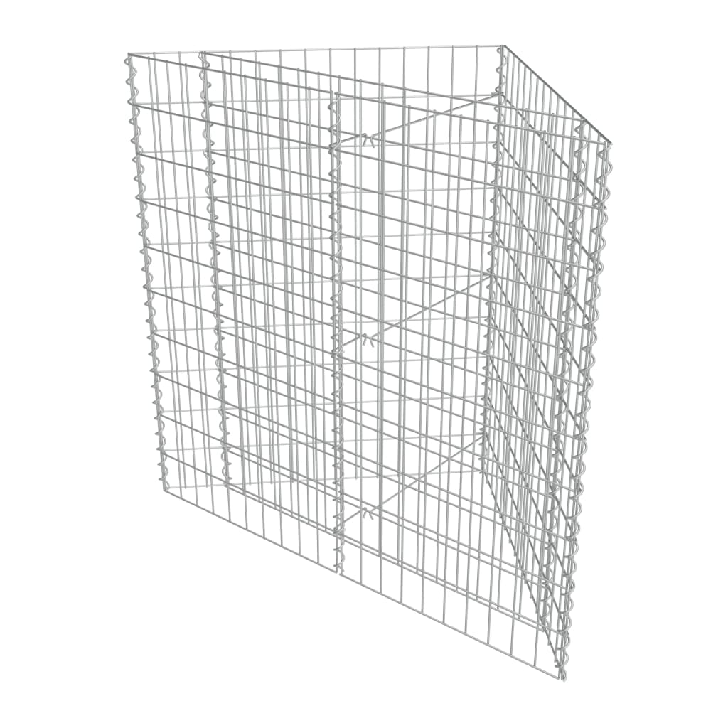 horganyzott acél gabion magaságyás 75 x 75 x 100 cm