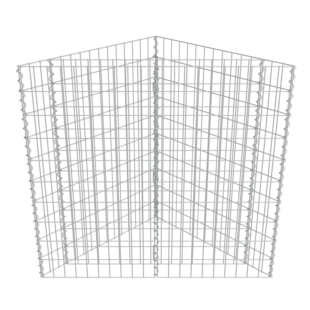 horganyzott acél gabion magaságyás 75 x 75 x 100 cm