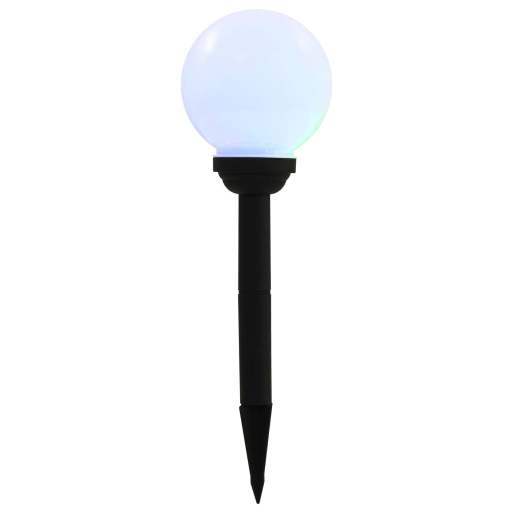 4 db napelemes kültéri LED gömblámpa, 15 cm RGB