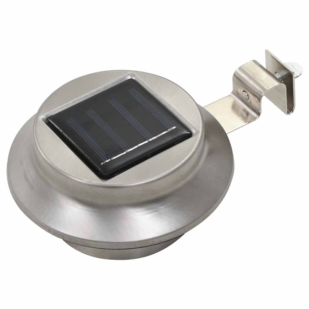 6 db kerek fehér kültéri napelemes LED lámpa, 12 cm