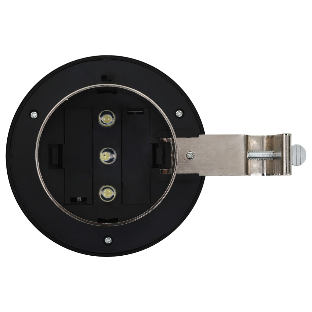 6 db kerek fehér kültéri napelemes LED lámpa, 12 cm