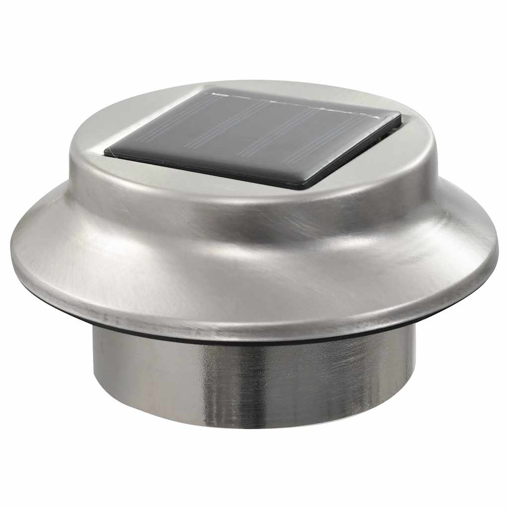 6 db kerek fehér kültéri napelemes LED lámpa, 12 cm