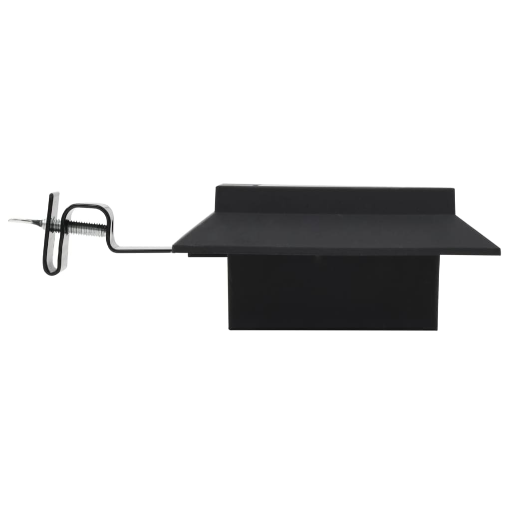 6 db négyszögletes fekete kültéri napelemes LED lámpa, 12 cm