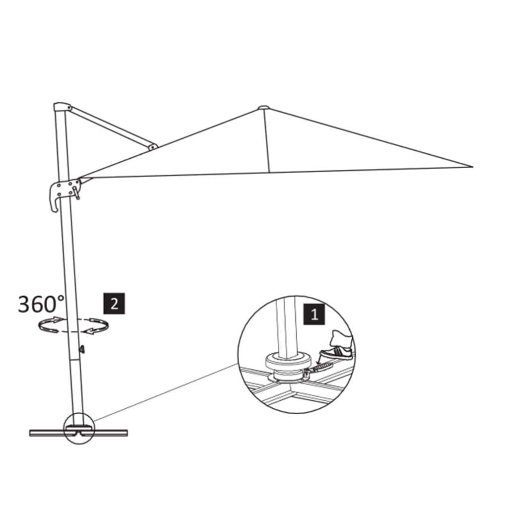 konzolos kerti napernyő alumínium rúddal 400 x 300 cm bézs