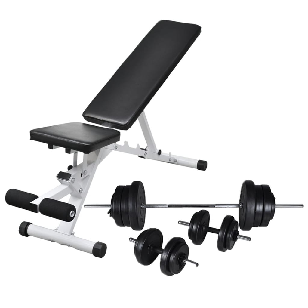 edzőpad egykezes és kétkezes súlyzókészlettel 60,5 kg