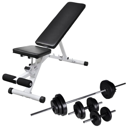 edzőpad egykezes és kétkezes súlyzókészlettel 30,5 kg
