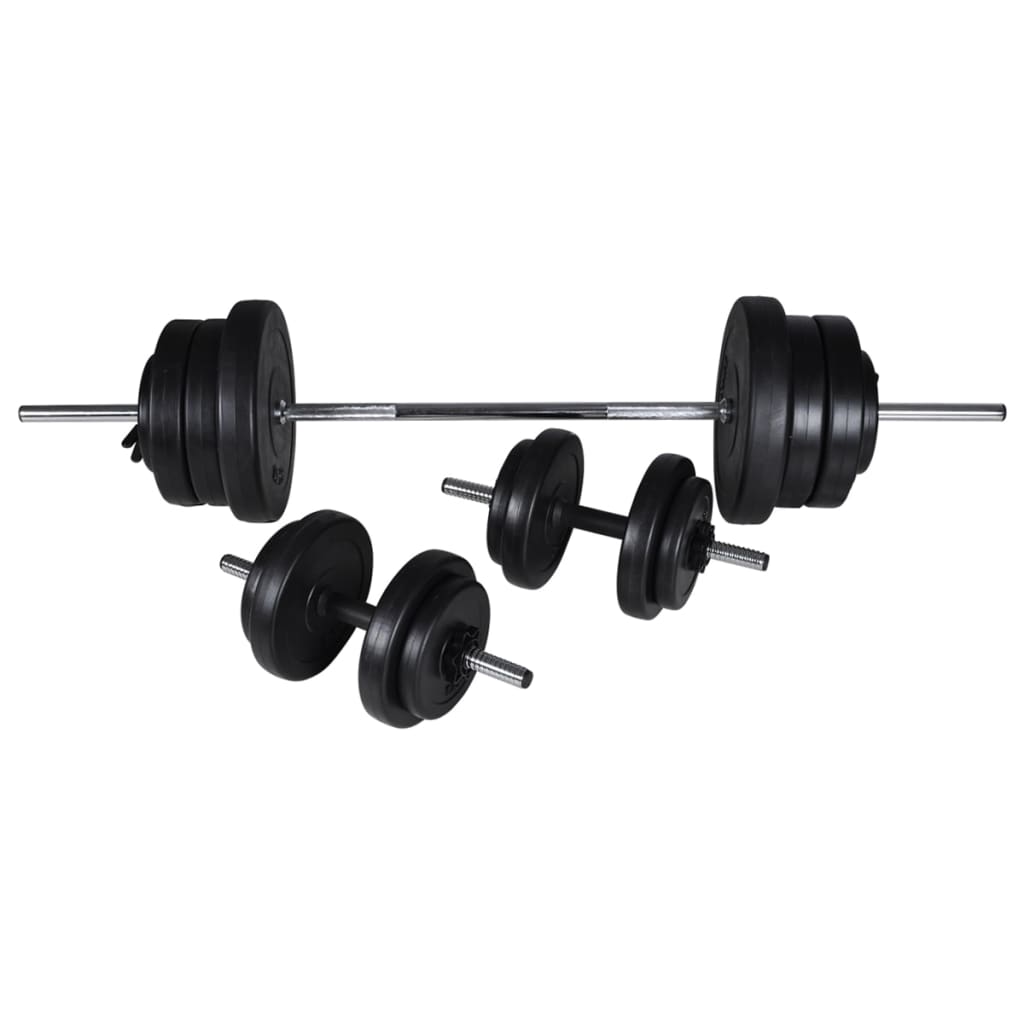 súlyzópad állvánnyal/egykezes és kétkezes súlyzószettel 60,5 kg