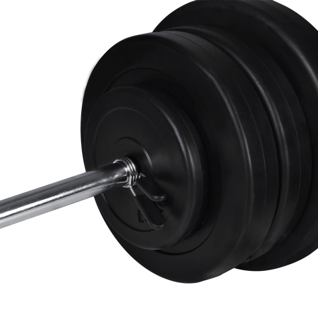 súlyzópad állvánnyal/egykezes és kétkezes súlyzószettel 60,5 kg