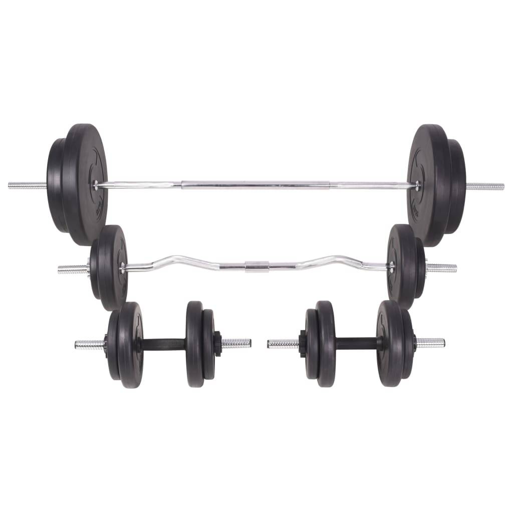 edzőpad állvánnyal, egykezes és kétkezes súlyzószettel 90 kg