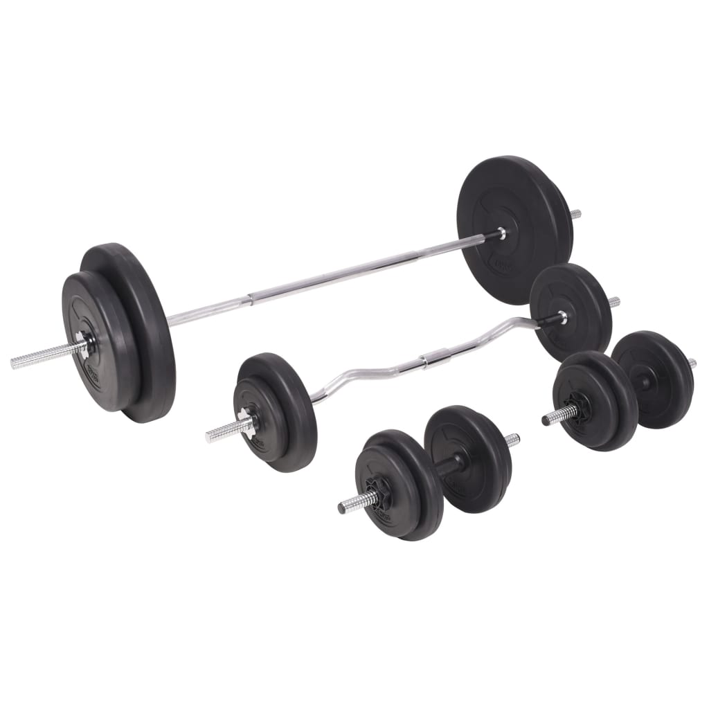 edzőpad állvánnyal, egykezes és kétkezes súlyzószettel 90 kg