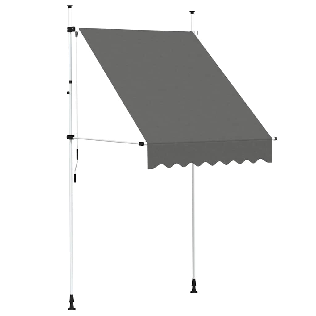 kézzel feltekerhető antracit napellenző 150 cm