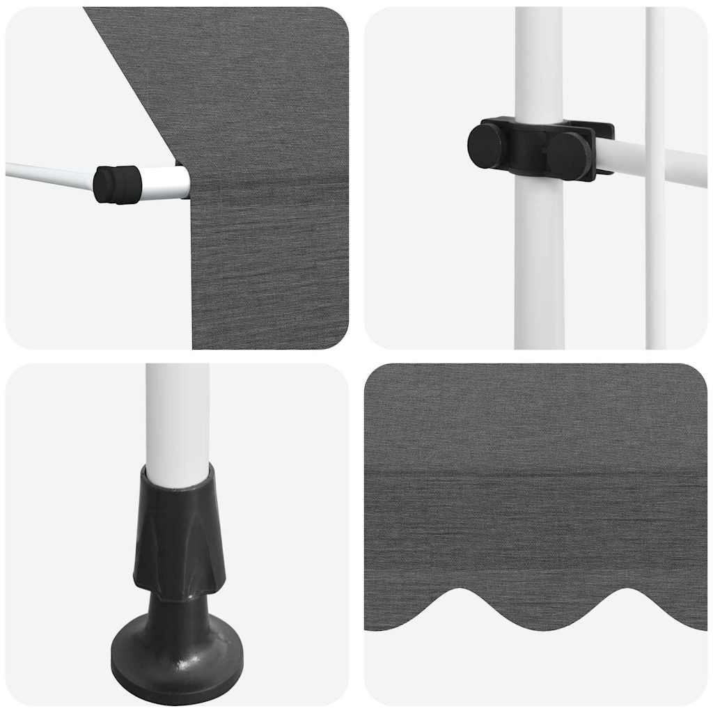 kézzel feltekerhető antracit napellenző 150 cm